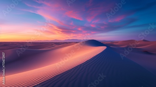 Majestic Sunset Casting Copper Glow Over Desert