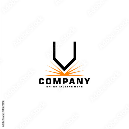 Laser Cutting logo design, laser cutting vector, vintage laser cutting
