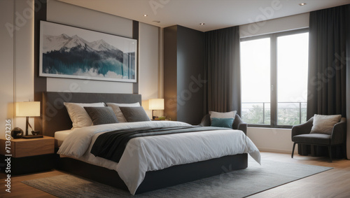 modern bedroom interior design. interion design inspiration © Dustin Ai