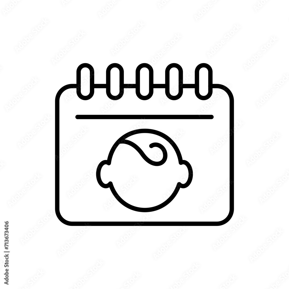 Birth schedule outline icons, minimalist vector illustration ,simple transparent graphic element .Isolated on white background Birth schedule outline icons, minimalist vector illustration ,simple transparent graphic element .Isolated on white background
