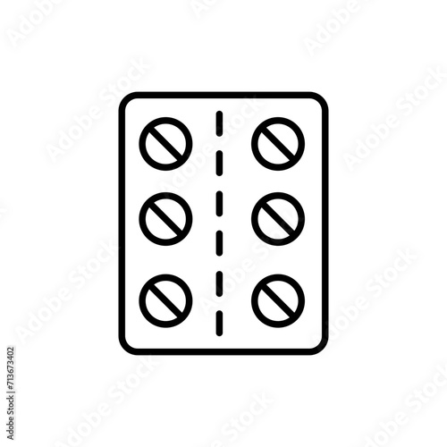 Medicine outline icons, minimalist vector illustration ,simple transparent graphic element .Isolated on white background