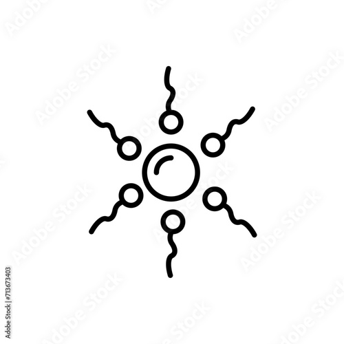 Sperm outline icons, minimalist vector illustration ,simple transparent graphic element .Isolated on white background