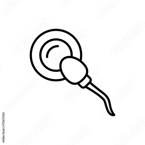 Sperm outline icons, minimalist vector illustration ,simple transparent graphic element .Isolated on white background