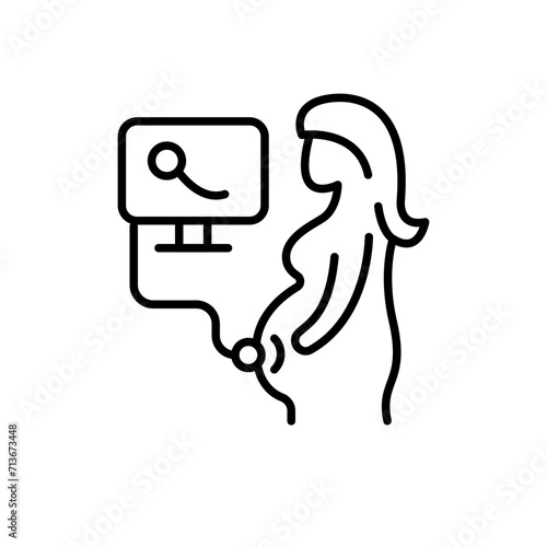 USG test outline icons, minimalist vector illustration ,simple transparent graphic element .Isolated on white background