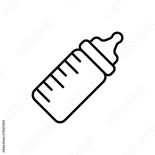 Baby feeder outline icons, minimalist vector illustration ,simple transparent graphic element .Isolated on white background