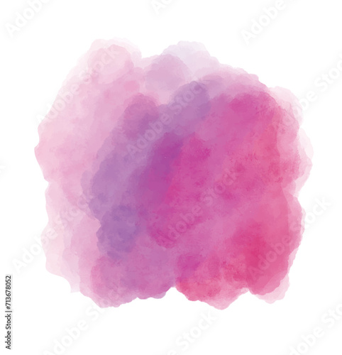 magenta purple watercolor isolated on white background