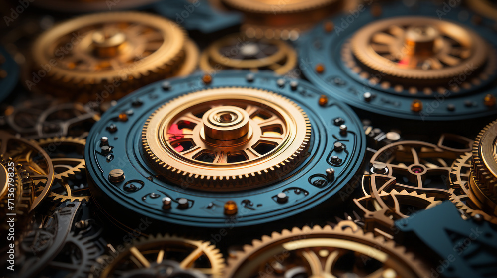 Time Unveiled: Exploring the Mechanical Marvels of Vintage Clockwork Technology, generative AI