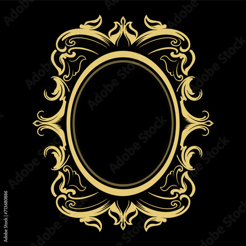 Vector frame ornament vintage classic element decoration