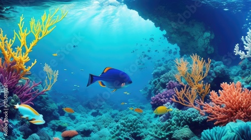 coral reef and fishes