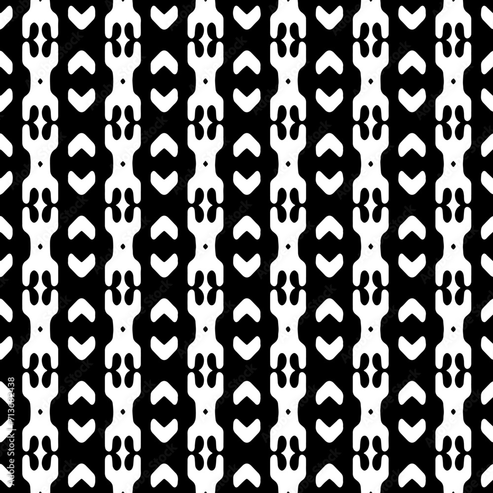 White background with black pattern. Seamless texture for fashion, textile design,  on wall paper, wrapping paper, fabrics and home decor. Simple repeat pattern.