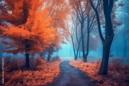 foggy forest in the morning © CREATIVE STOCK