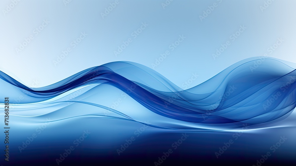 Blue waves background, Generative Ai Blue waves background, Generative Ai