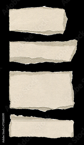 Collection of various pieces of note paper on black background
