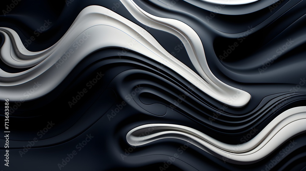 Serenity in Motion: Detailed Black and White Fluid Abstract Waves Background Serenity in Motion: Detailed Black and White Fluid Abstract Waves Background
