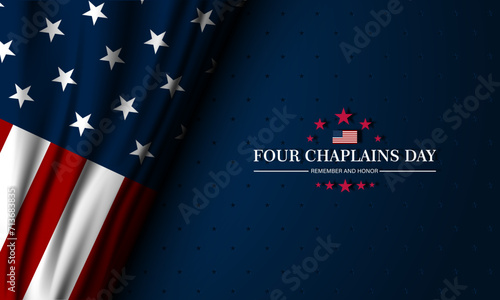 Four Chaplains Day February 03 Background Vector Illustration photo