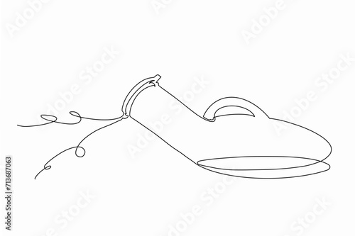 Continuous one line Urinal bottle isolated on white background, hand drawn Vector Illustration