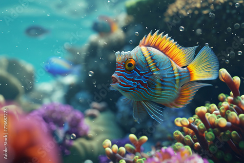 Beautiful Coral Fish in the sea © Khamal