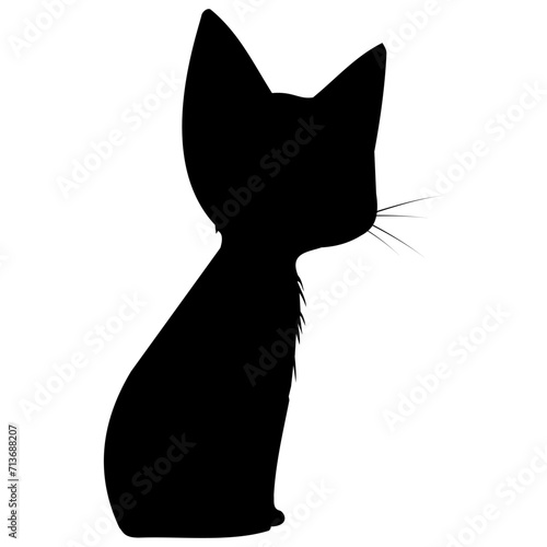 This simple and elegant black cat silhouette is perfect for a variety of uses, from logos and branding to invitations and home decor. The clean lines and minimalist design make it versatile