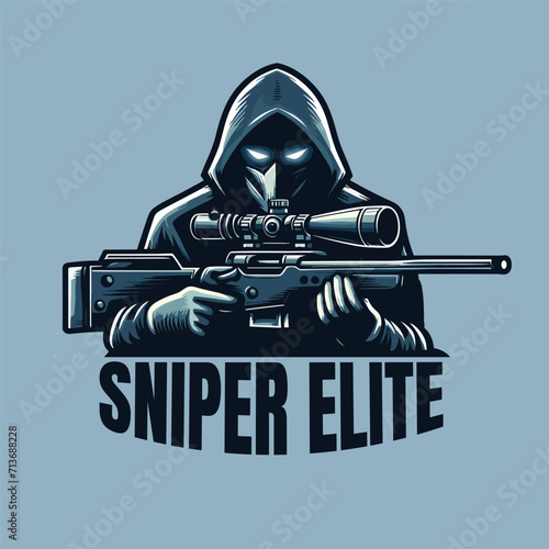 soldier with mask and sniper logo