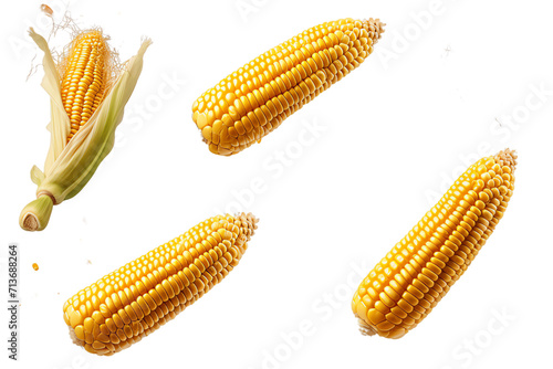 seeds corn flew isolated on white background