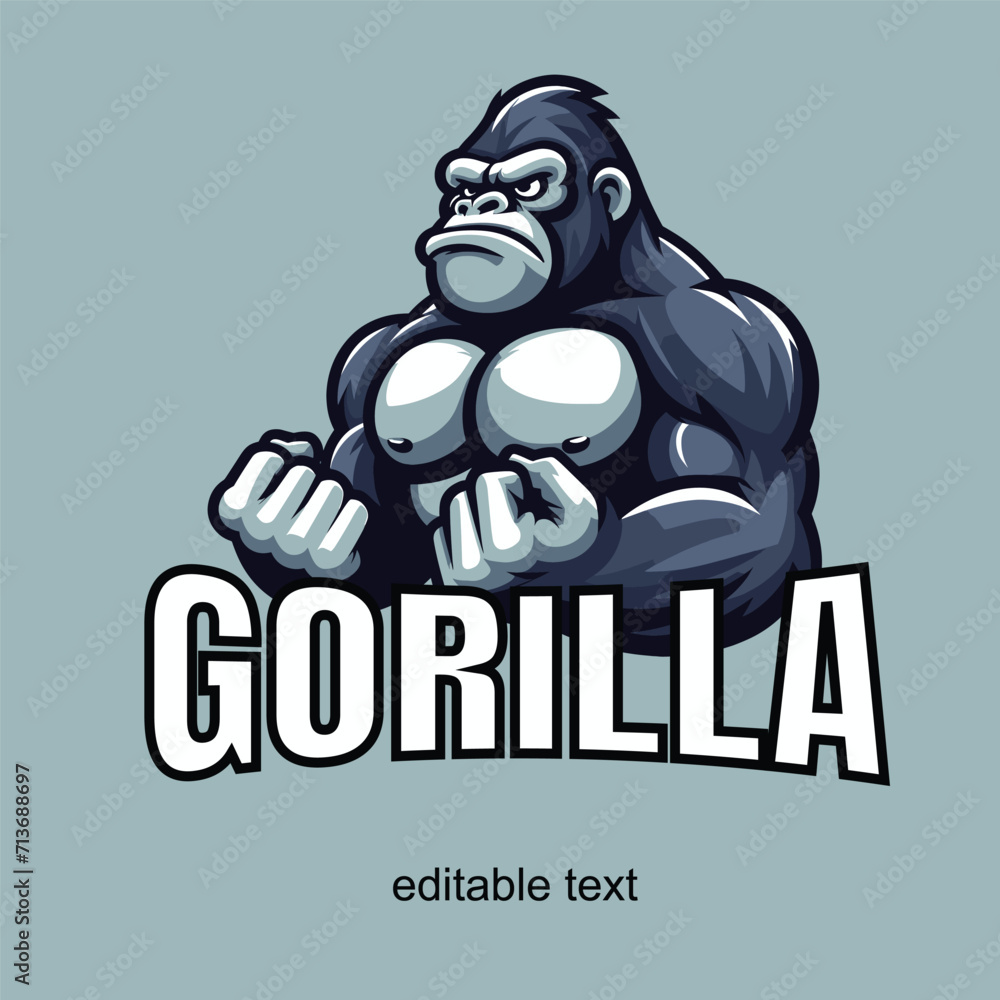 Obraz premium gorilla logo