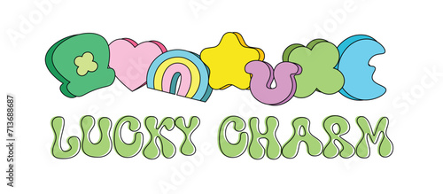 Lucky charm vector. Patrick charm vector. Patrick clip art