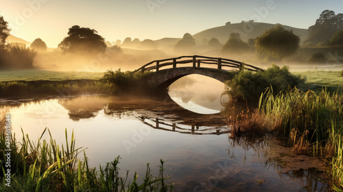 sunrise over the river