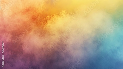 Fog texture  flat rainbow background, Generative AI