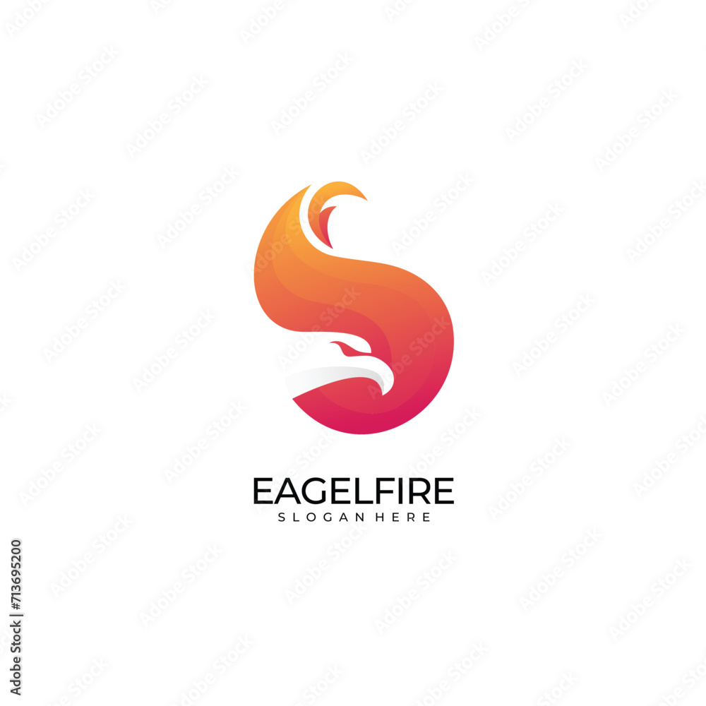Eagle And Fire Logo 