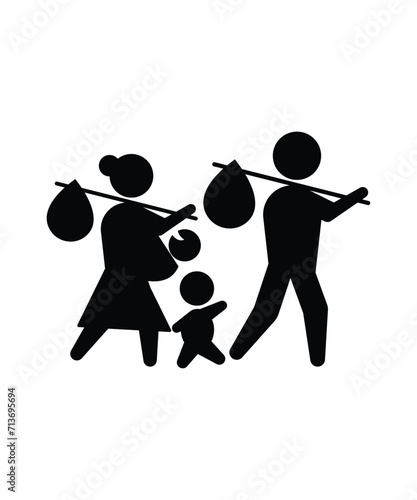 refugee icon, vector best flat icon.