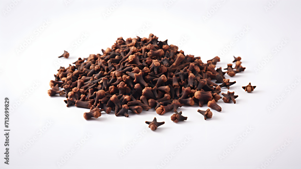 Dry spice cloves isolated on white background. Dry spice cloves isolated on white background.