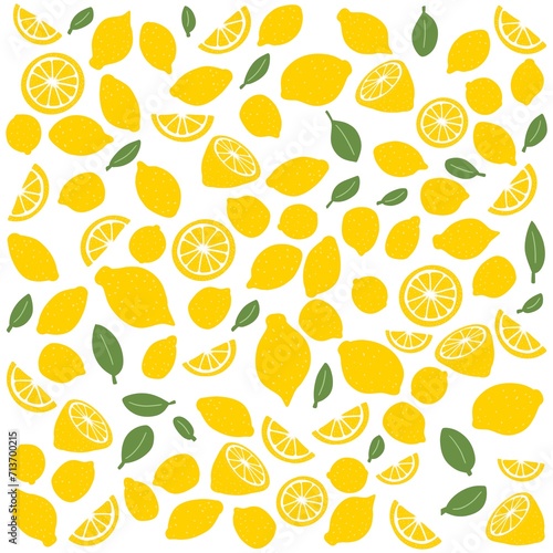 seamless pattern with lemons background