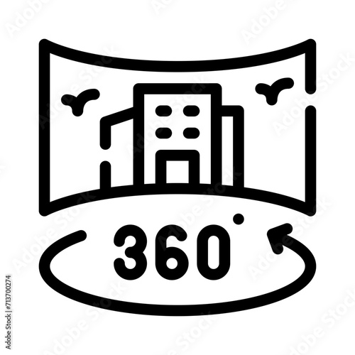 3d photo line icon