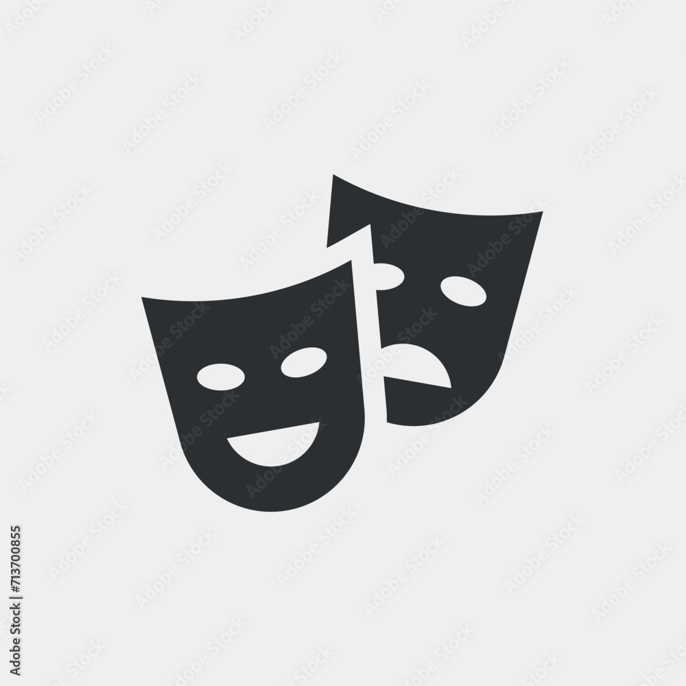 Theatre or play. Shape vector icon Theatre or play. Shape vector icon
