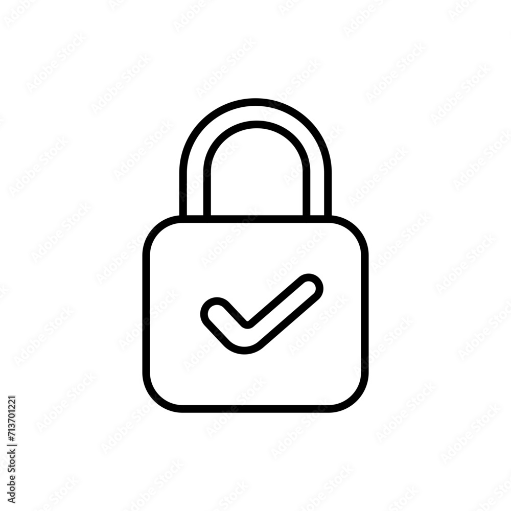 Safety lock outline icons, minimalist vector illustration ,simple transparent graphic element .Isolated on white background Safety lock outline icons, minimalist vector illustration ,simple transparent graphic element .Isolated on white background