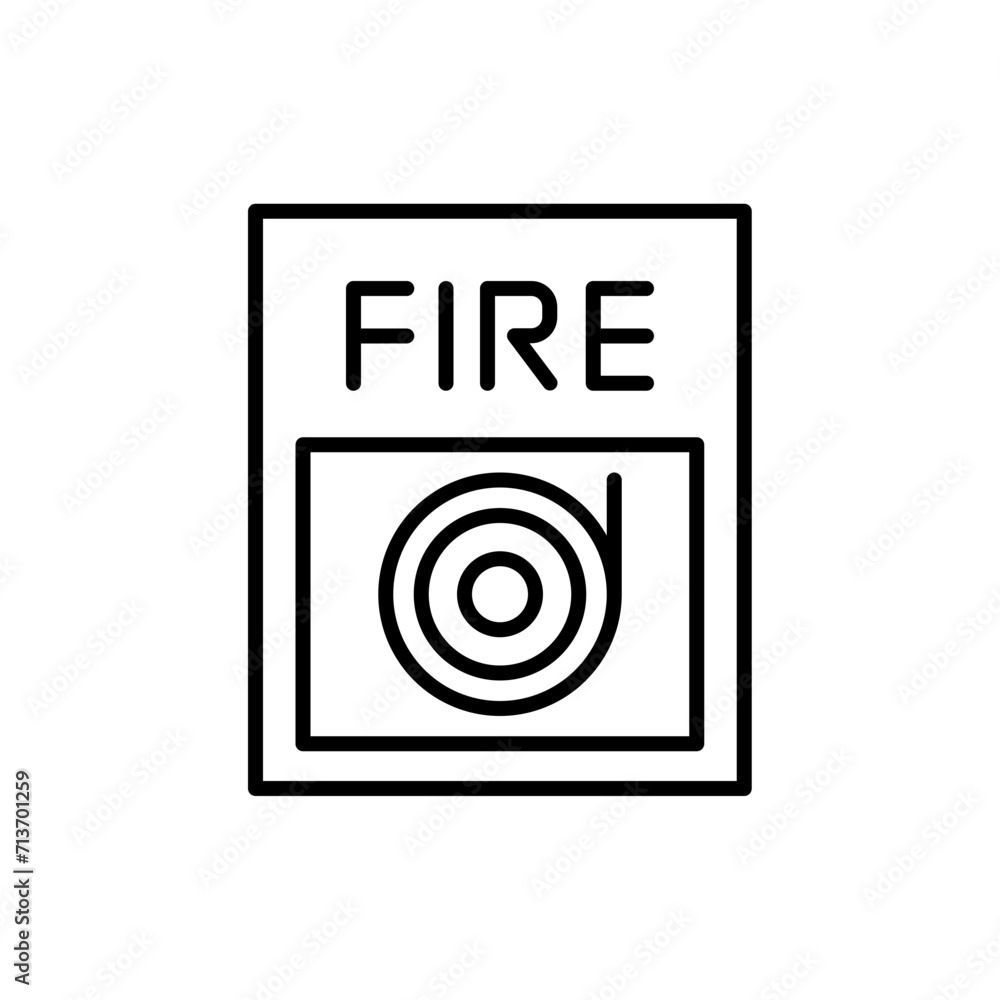 Fire alarm outline icons, minimalist vector illustration ,simple transparent graphic element .Isolated on white background Fire alarm outline icons, minimalist vector illustration ,simple transparent graphic element .Isolated on white background