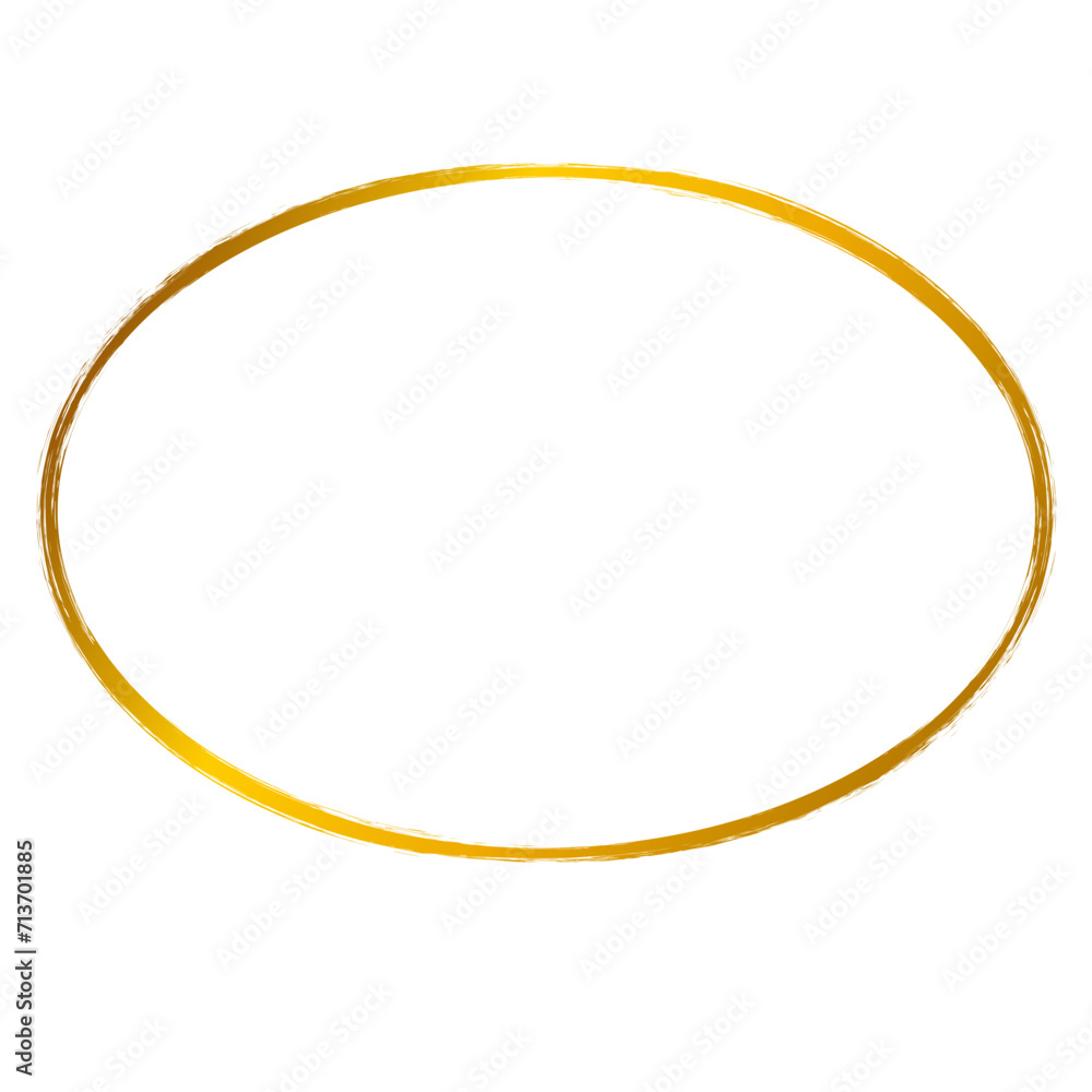 Simple gold horizontal oval frame Simple gold horizontal oval frame