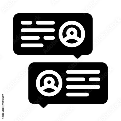 messaging glyph icon
