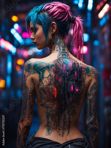 Tatuagem Cyberpunk por IA