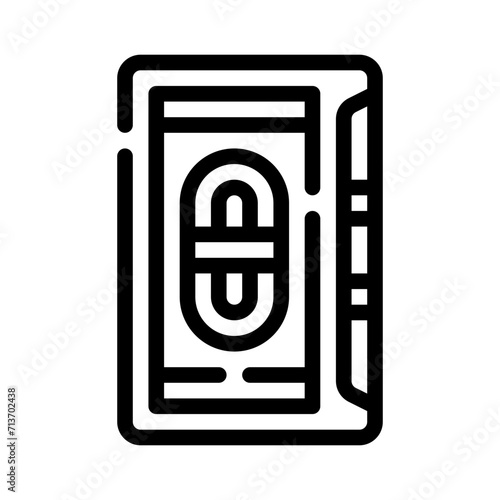 cassette tape line icon