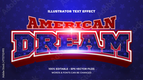 Editable American Dream Text Effect Template