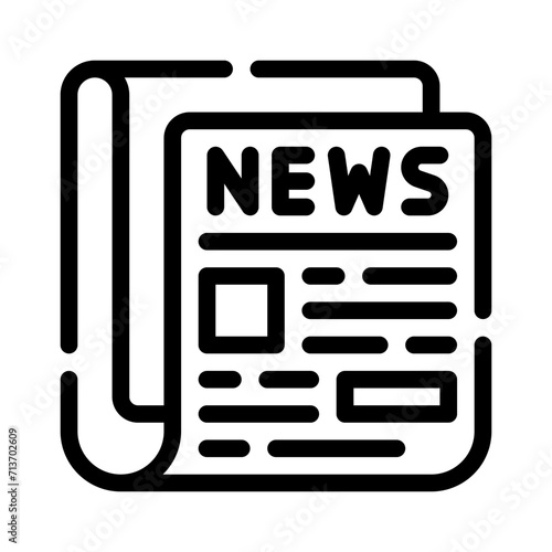 newspaper line icon