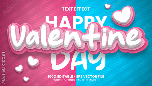 Happy Valentine Editable Text Effect Template