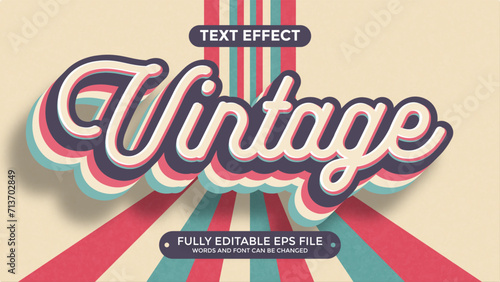 Editable Vintage Text Effect Template