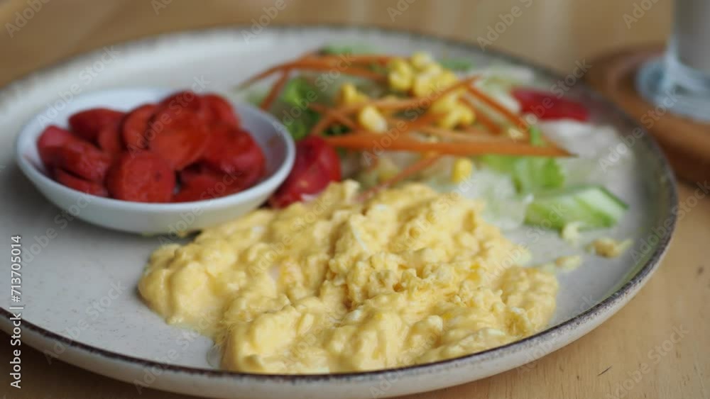 morning breakfast with Scrambled eggs morning breakfast with Scrambled eggs