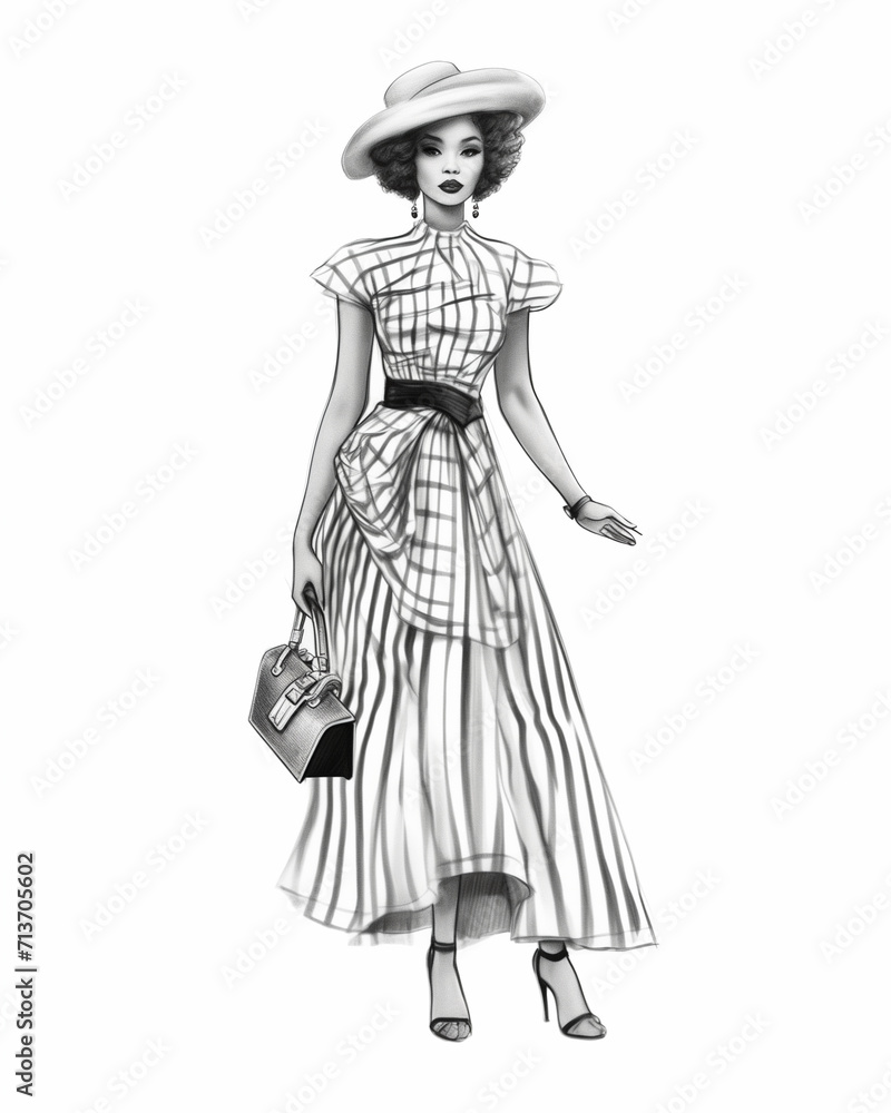 Fashionable woman with bag. 3D rendering isolated on white background Fashionable woman with bag. 3D rendering isolated on white background
