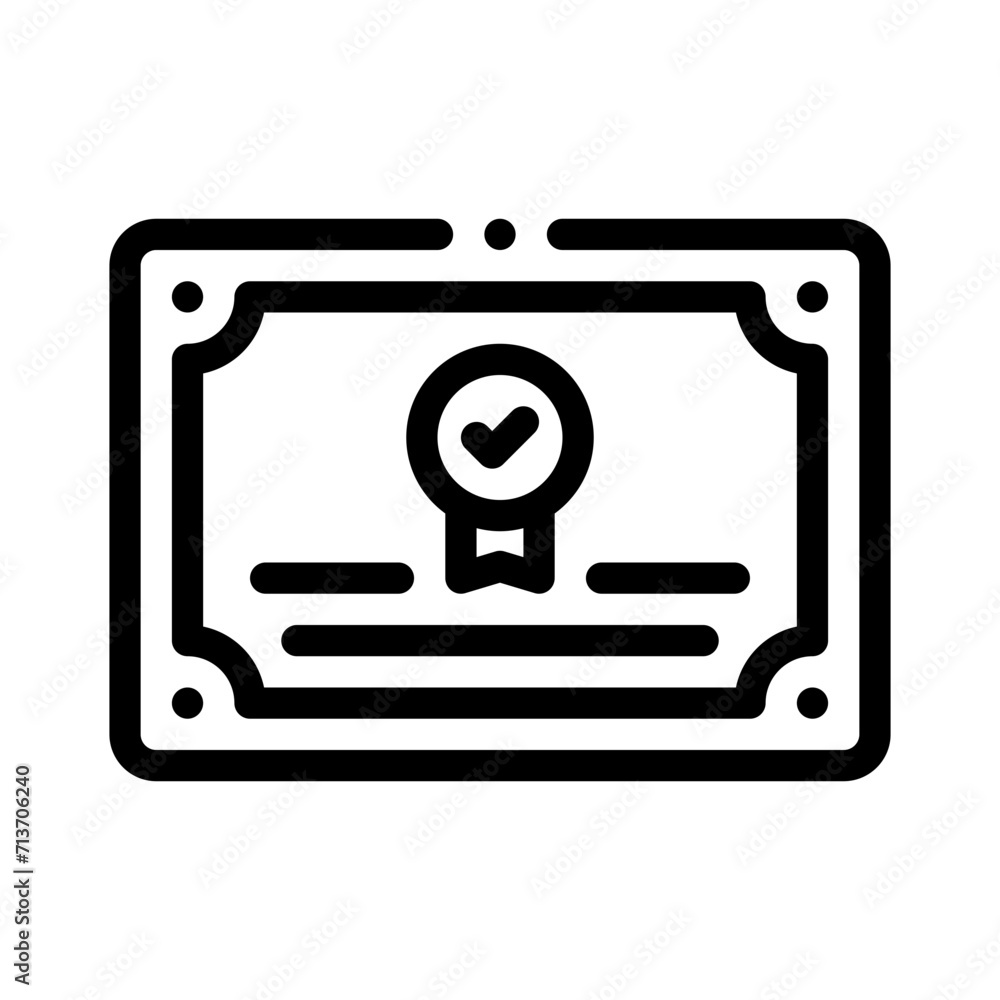 certificate line icon certificate line icon