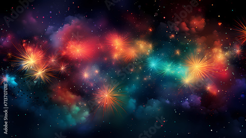 Fireworks background for celebration  holiday celebration concept