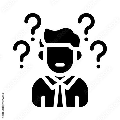 question glyph icon