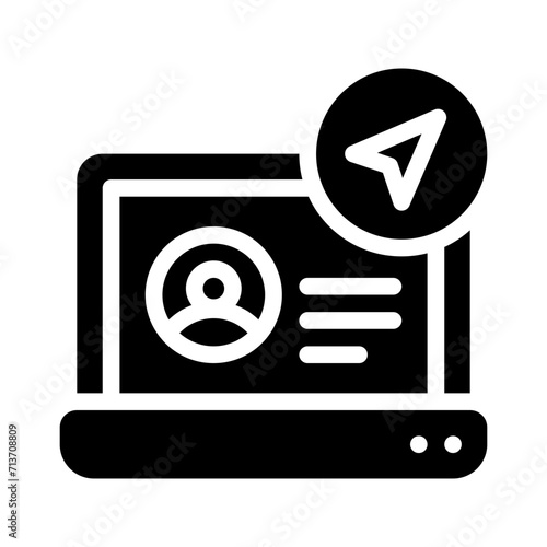 send glyph icon